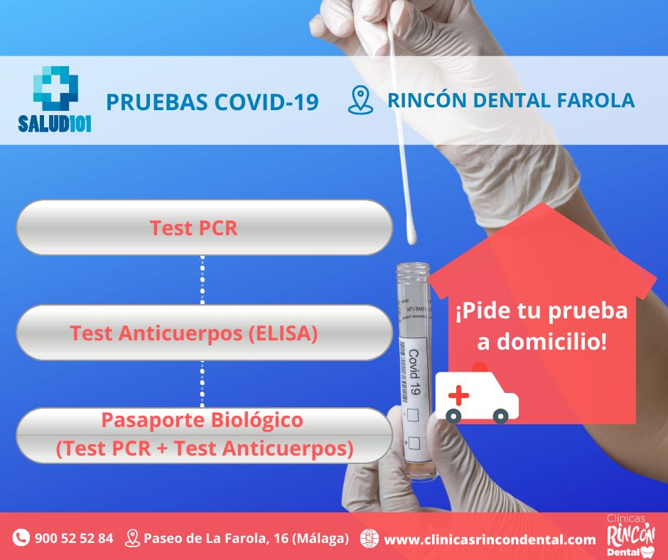 Rincón Dental Farola ofrece test PCR a domicilio