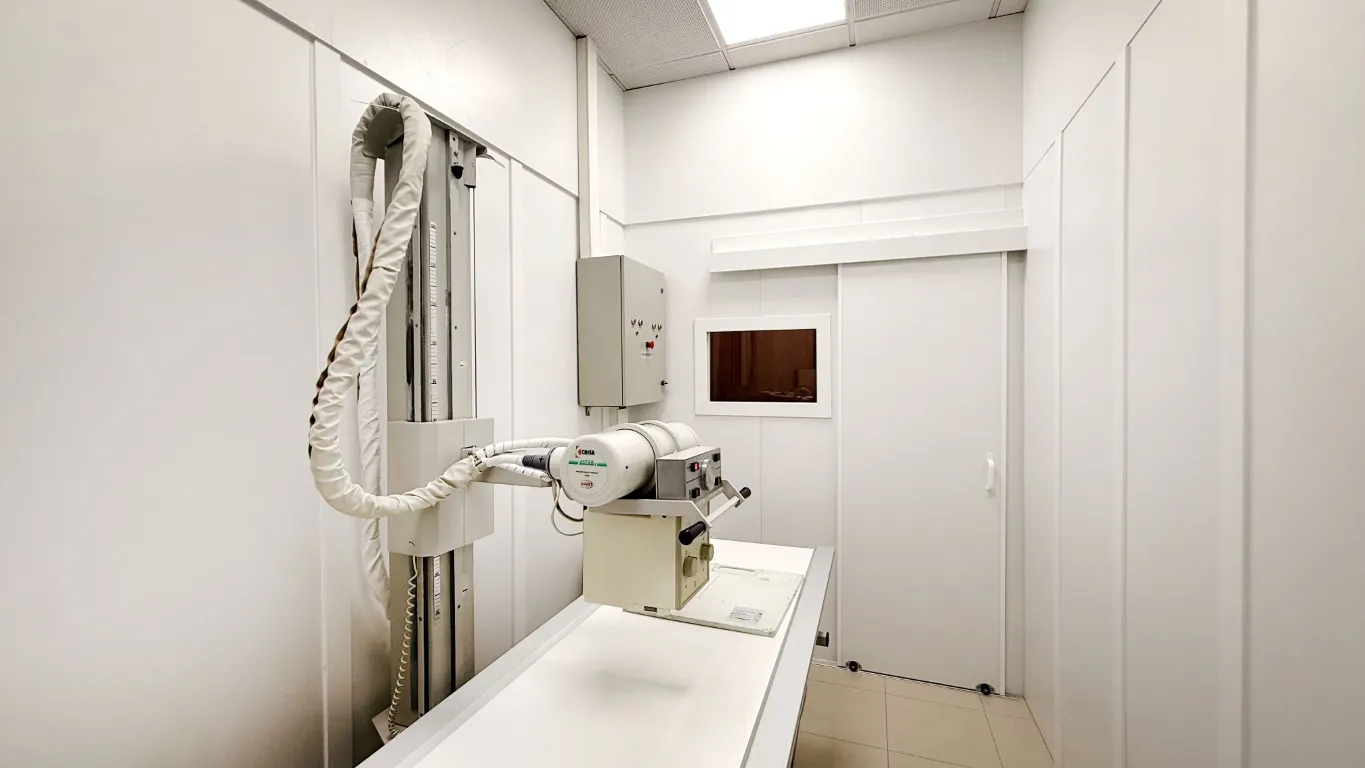 Equipo de radiología en su sala